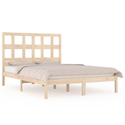 vidaXL Bed Frame without Mattress 135x190 cm Solid Wood Pine