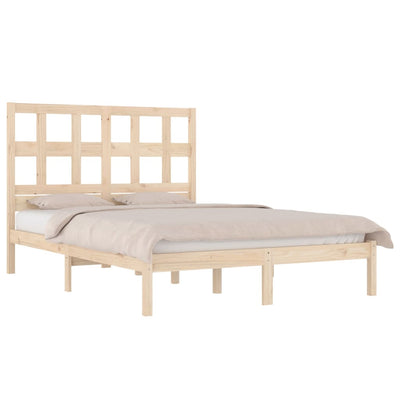 vidaXL Bed Frame without Mattress 135x190 cm Solid Wood Pine