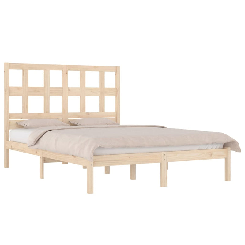 vidaXL Bed Frame without Mattress 135x190 cm Solid Wood Pine