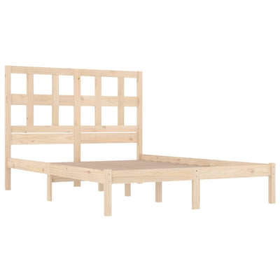 vidaXL Bed Frame without Mattress 135x190 cm Solid Wood Pine