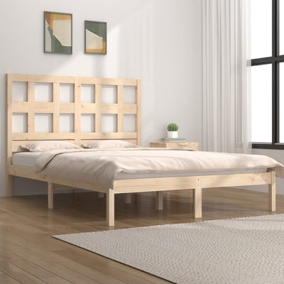 vidaXL Bed Frame without Mattress 135x190 cm Solid Wood Pine