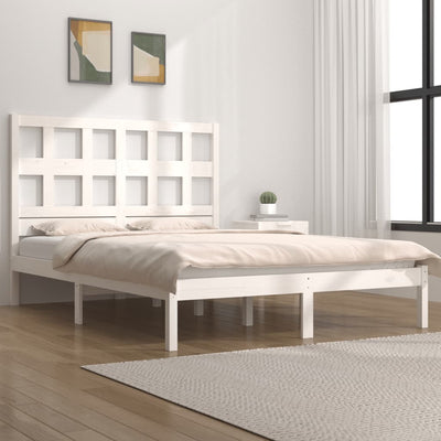 vidaXL Bed Frame without Mattress 135x190 cm Solid Wood Pine