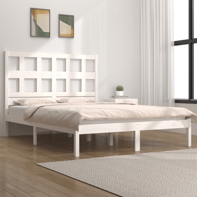 vidaXL Bed Frame without Mattress 135x190 cm Solid Wood Pine