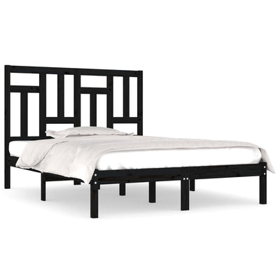 vidaXL Bed Frame without Mattress White 183x203 cm King Solid Wood Pine