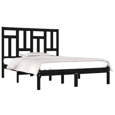 vidaXL Bed Frame without Mattress White 183x203 cm King Solid Wood Pine