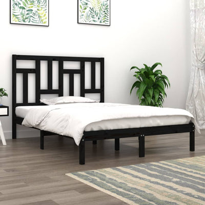 vidaXL Bed Frame without Mattress White 183x203 cm King Solid Wood Pine