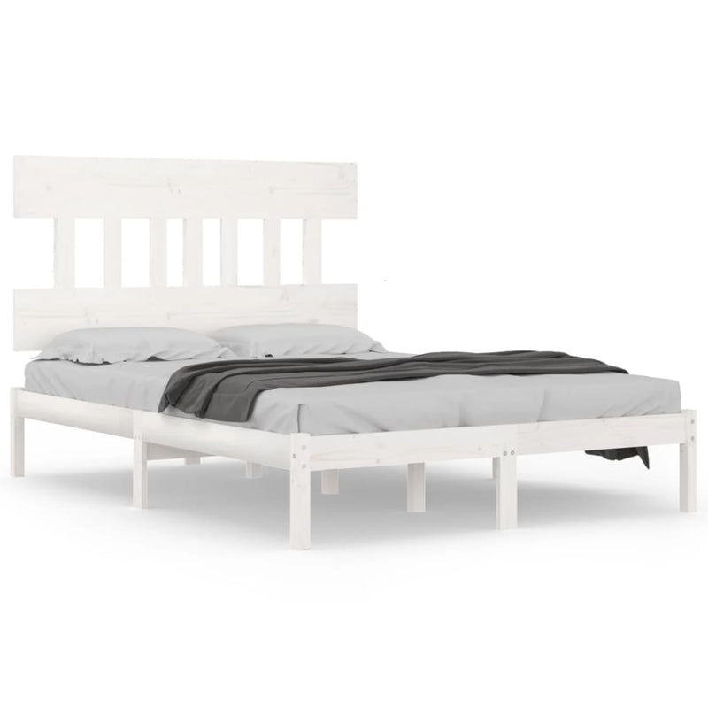 vidaXL Bed Frame without Mattress Black 150x200 cm Solid Wood