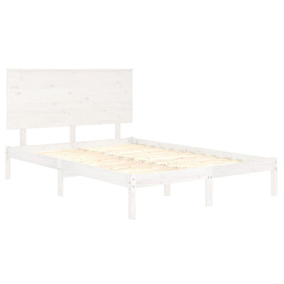 vidaXL Bed Frame without Mattress Black 135x190 cm Solid Wood