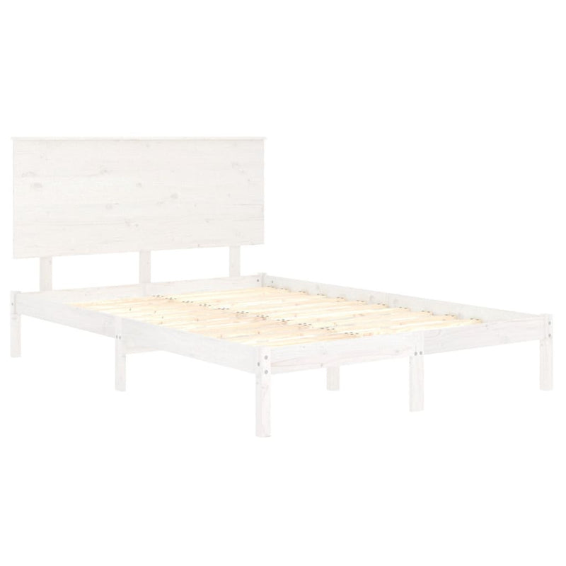 vidaXL Bed Frame without Mattress Black 135x190 cm Solid Wood
