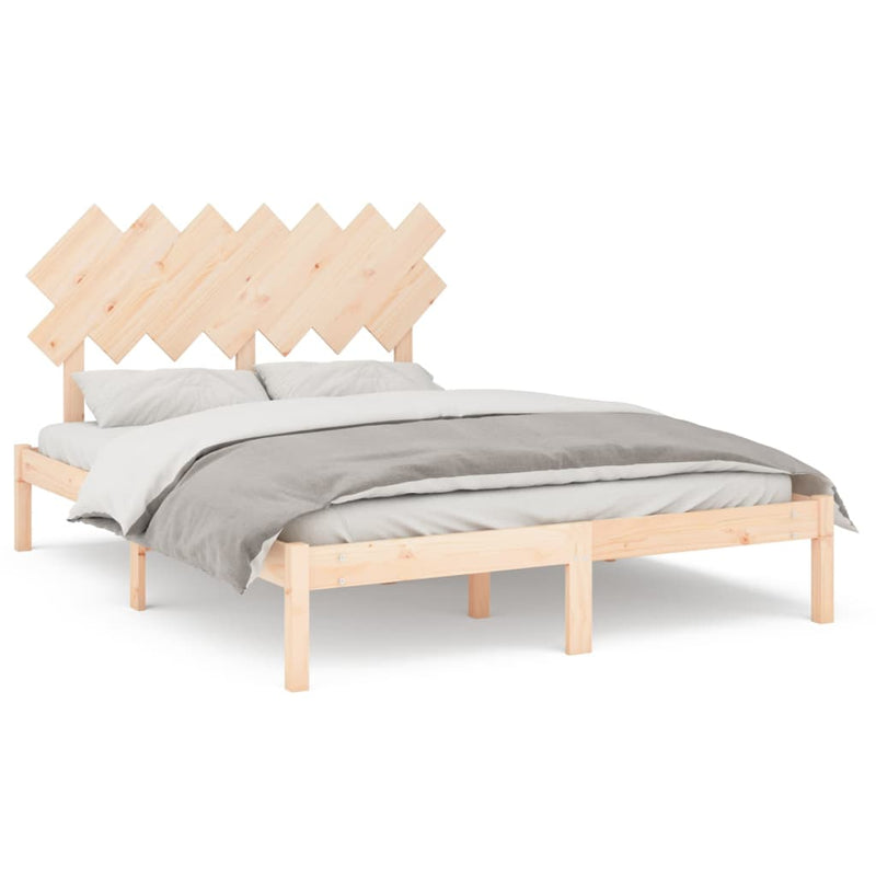 vidaXL Bed Frame without Mattress 150x200 cm Solid Wood