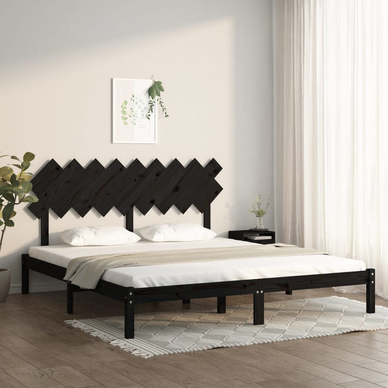 vidaXL Bed Frame without Mattress White 183x203 cm King Solid Wood