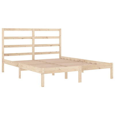 vidaXL Bed Frame without Mattress Black 150x200 cm Solid Wood