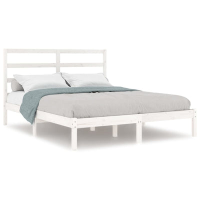 vidaXL Bed Frame without Mattress Black 150x200 cm Solid Wood