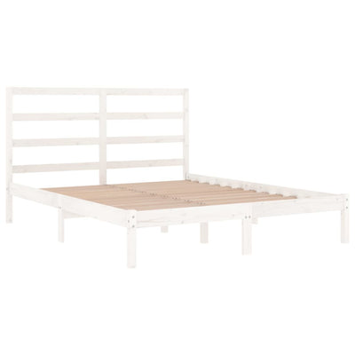 vidaXL Bed Frame without Mattress Black 150x200 cm Solid Wood