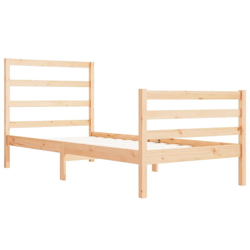 vidaXL Bed Frame without Mattress Solid Wood Pine 90x190 cm