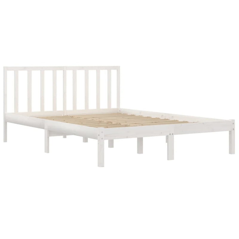 vidaXL Bed Frame without Mattress Solid Wood Pine 183x203 cm King