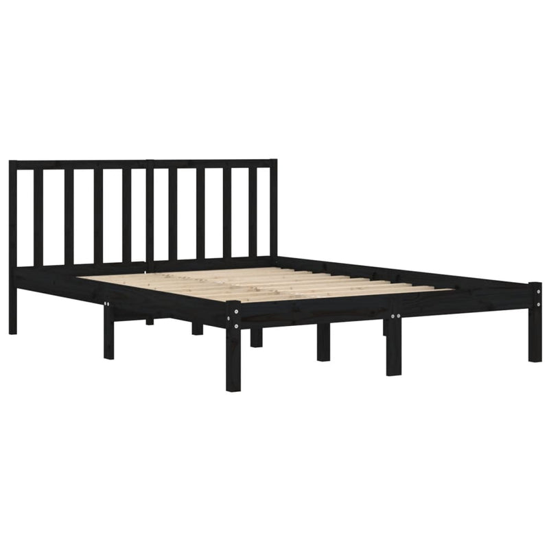 vidaXL Bed Frame without Mattress Solid Wood Pine 183x203 cm King