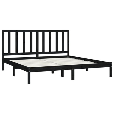vidaXL Bed Frame without Mattress Solid Wood Pine 183x203 cm King