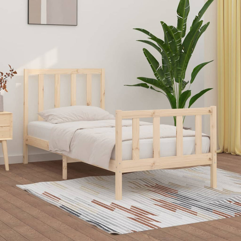 vidaXL Bed Frame without Mattress 90x190 cm Solid Wood