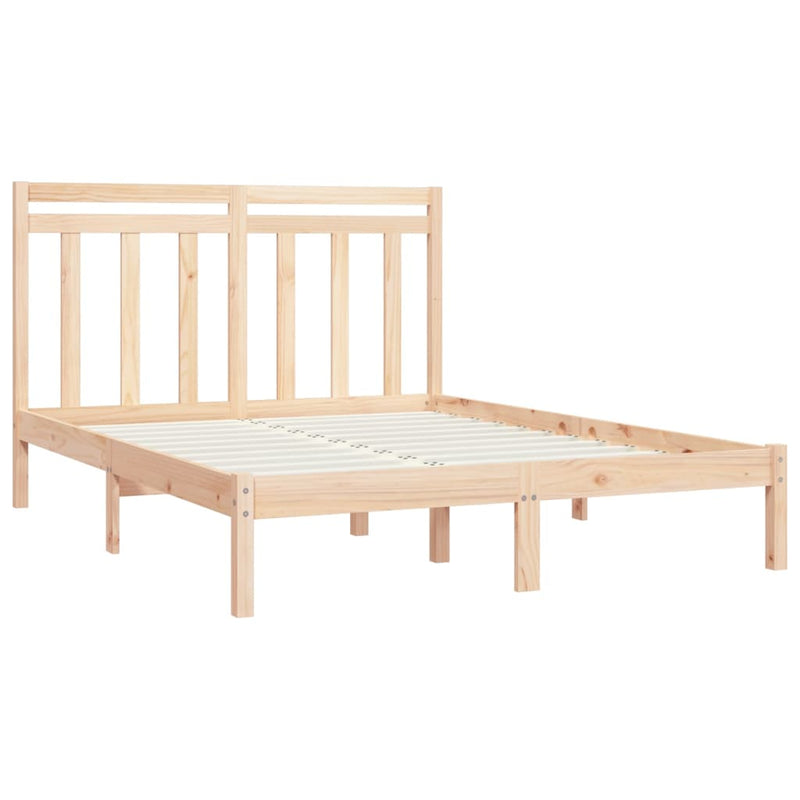 vidaXL Bed Frame without Mattress Black 150x200 cm Solid Wood