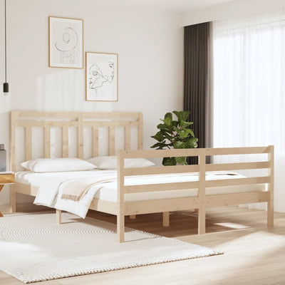 vidaXL Bed Frame without Mattress 150x200 cm Solid Wood