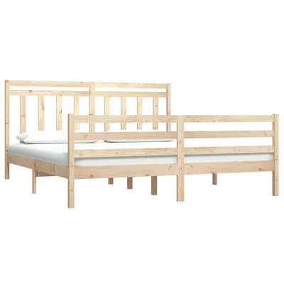 vidaXL Bed Frame without Mattress 183x203 cm King Solid Wood