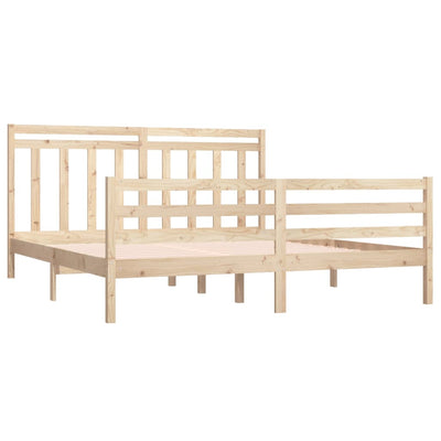 vidaXL Bed Frame without Mattress 183x203 cm King Solid Wood