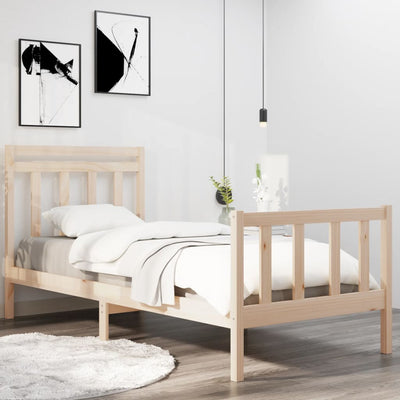 vidaXL Bed Frame without Mattress 90x190 cm Solid Wood