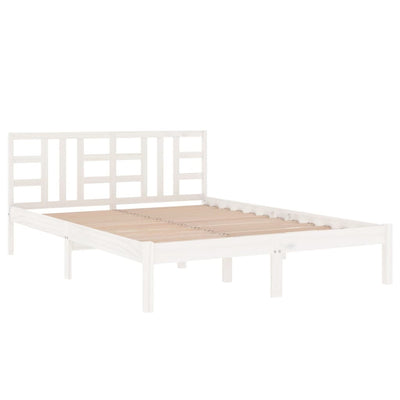 vidaXL Bed Frame without Mattress Black 135x190 cm Solid Wood