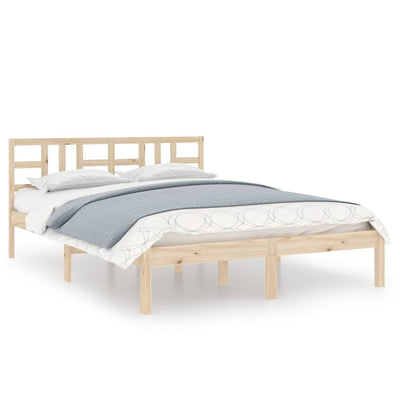 vidaXL Bed Frame without Mattress White 150x200 cm Solid Wood