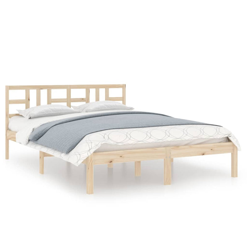 vidaXL Bed Frame without Mattress White 150x200 cm Solid Wood