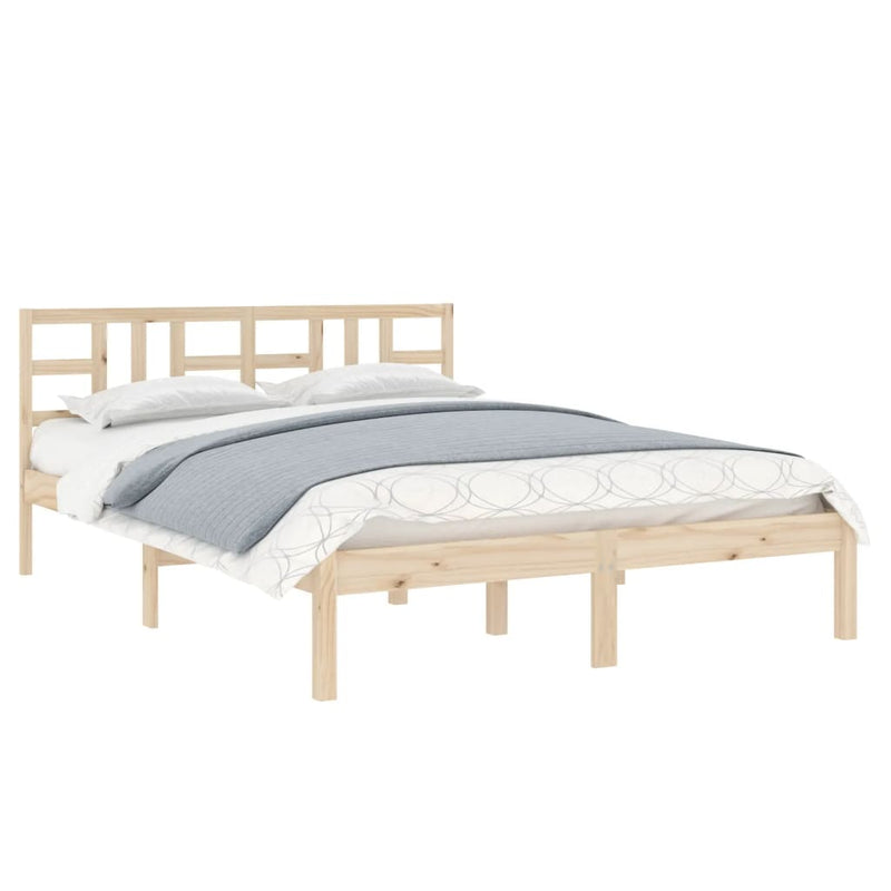 vidaXL Bed Frame without Mattress White 150x200 cm Solid Wood