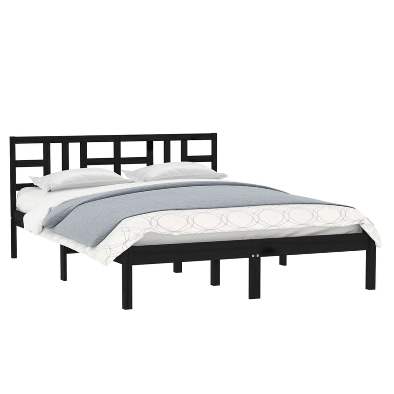 vidaXL Bed Frame without Mattress White 150x200 cm Solid Wood