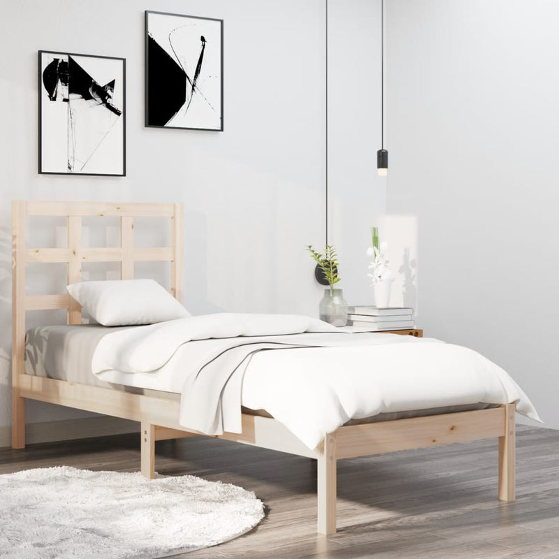 vidaXL Bed Frame without Mattress 90x190 cm Solid Wood