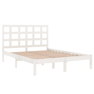 vidaXL Bed Frame without Mattress Black 135x190 cm Solid Wood