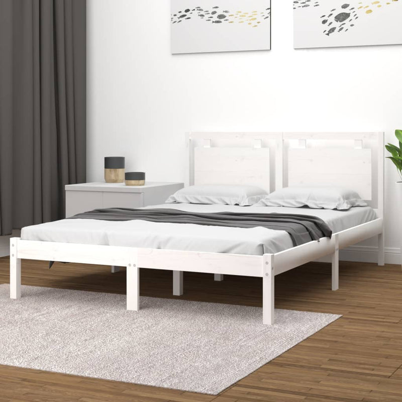 vidaXL Bed Frame without Mattress 183x203 cm King Solid Wood