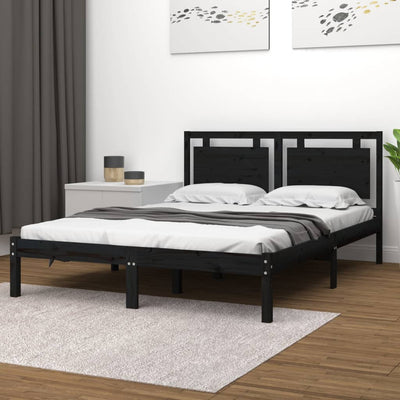 vidaXL Bed Frame without Mattress 183x203 cm King Solid Wood