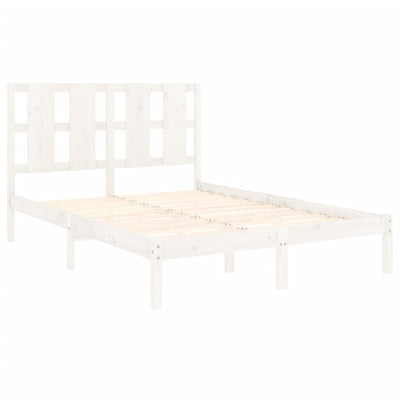 vidaXL Bed Frame without Mattress Black 135x190 cm Solid Wood