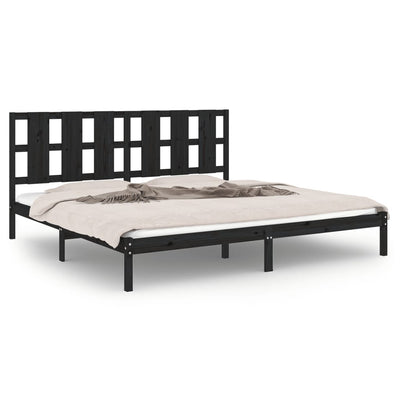 vidaXL Bed Frame without Mattress White 183x203 cm King Solid Wood