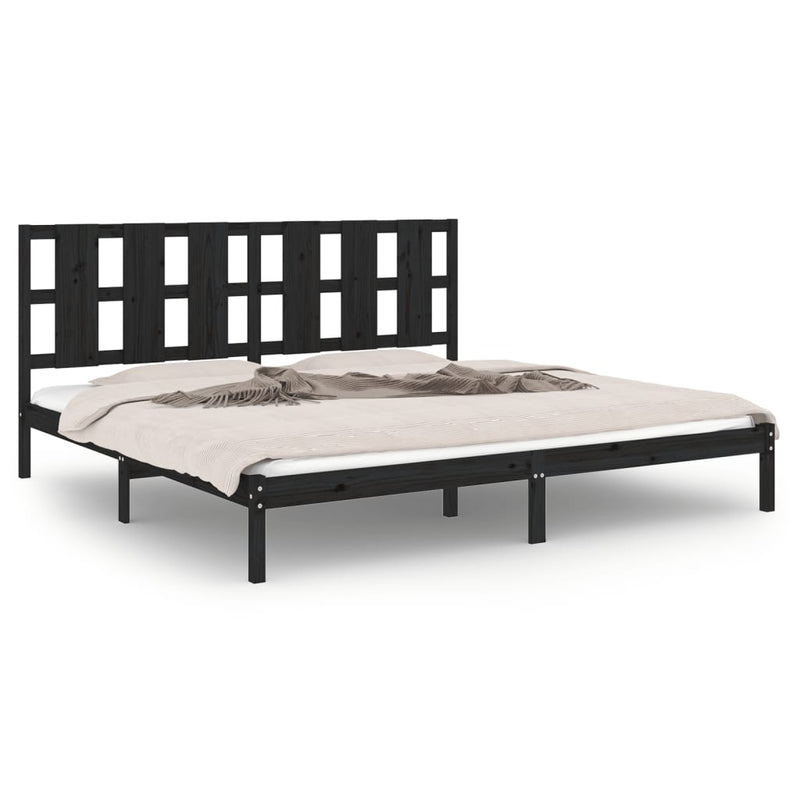 vidaXL Bed Frame without Mattress White 183x203 cm King Solid Wood