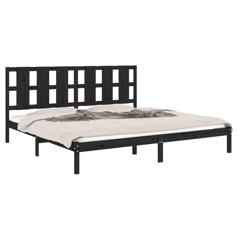 vidaXL Bed Frame without Mattress White 183x203 cm King Solid Wood