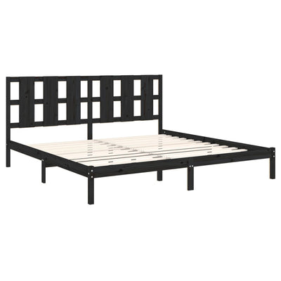 vidaXL Bed Frame without Mattress White 183x203 cm King Solid Wood