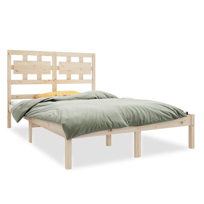 vidaXL Bed Frame without Mattress 135x190 cm Solid Wood