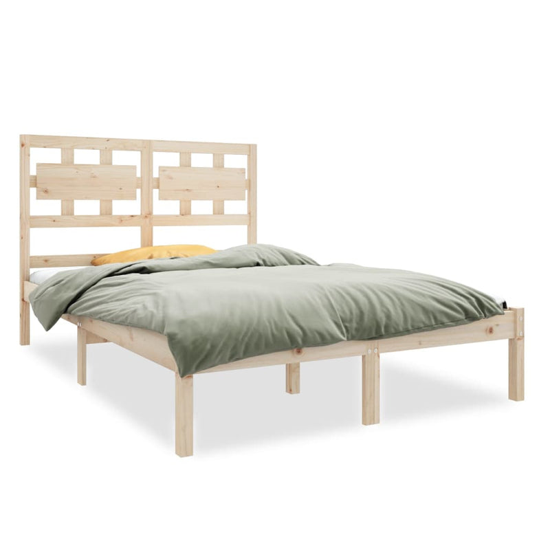 vidaXL Bed Frame without Mattress 135x190 cm Solid Wood
