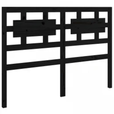 vidaXL Bed Frame without Mattress Black 183x203 cm King Solid Wood
