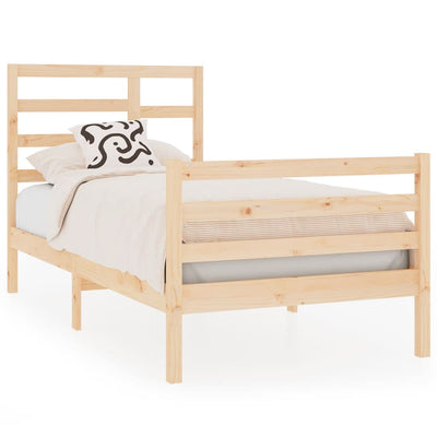 vidaXL Bed Frame without Mattress Solid Wood 90x190 cm