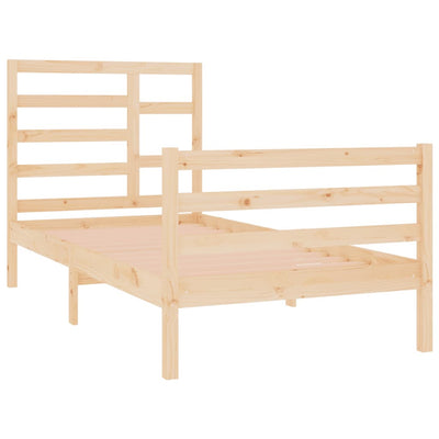 vidaXL Bed Frame without Mattress Solid Wood 90x190 cm