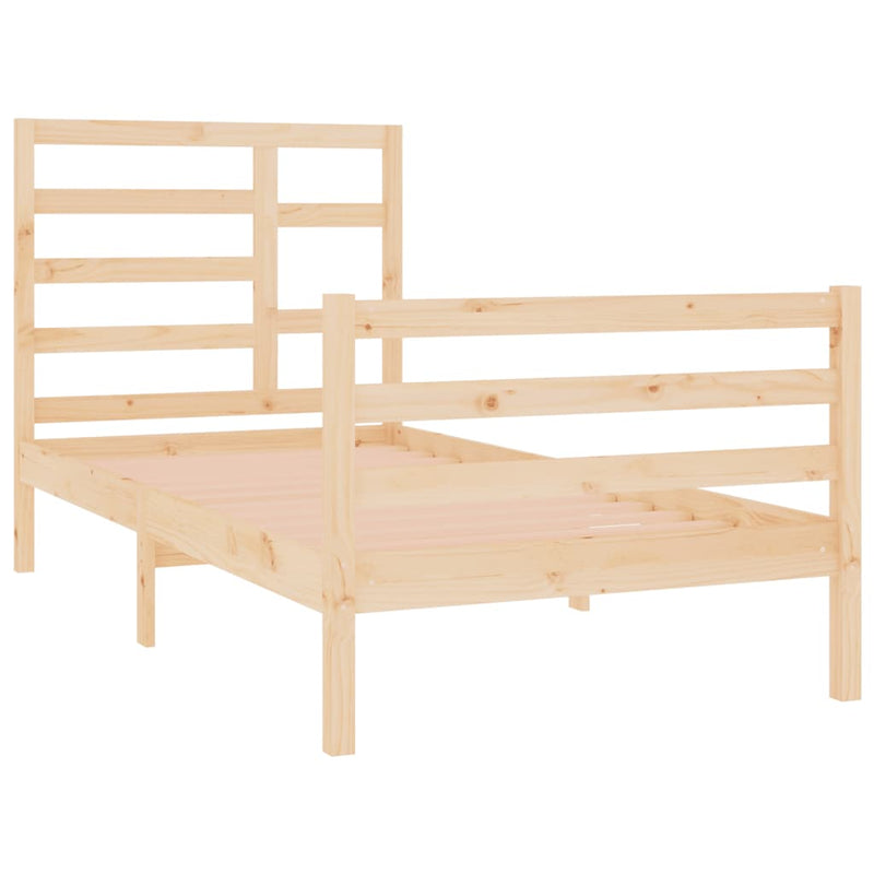 vidaXL Bed Frame without Mattress Solid Wood 90x190 cm