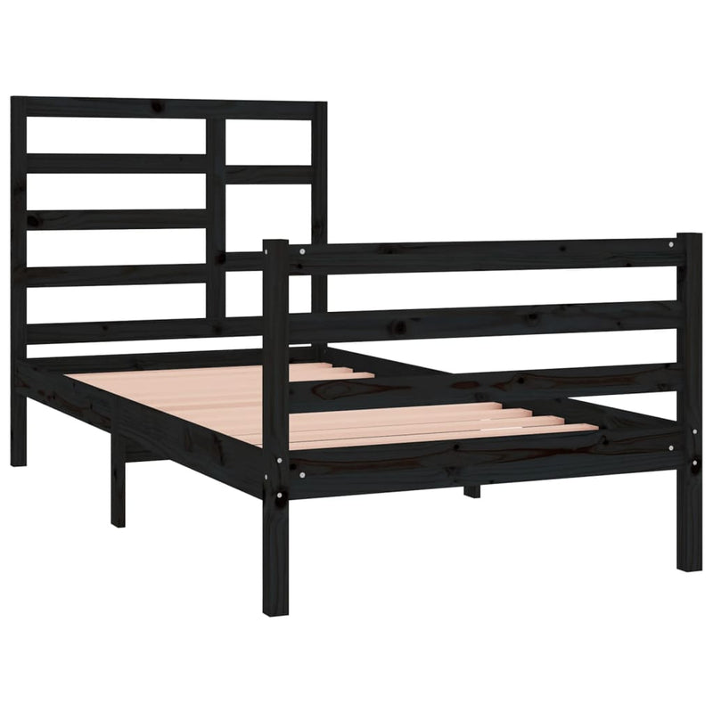 vidaXL Bed Frame without Mattress Solid Wood 90x190 cm