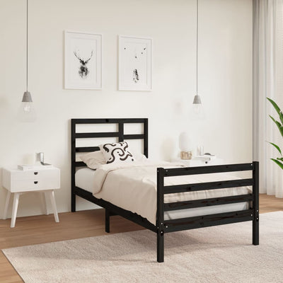 vidaXL Bed Frame without Mattress Solid Wood 90x190 cm